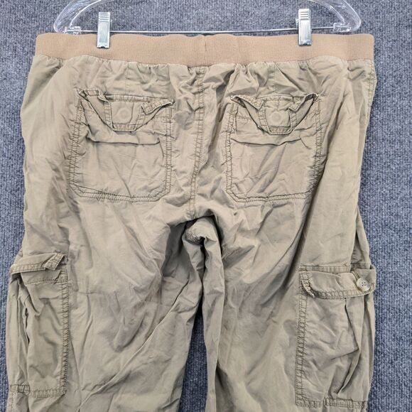 Old Navy Mens Cargo Jogger Pants Tan Size L Pockets Drawstring - Picture 8 of 11